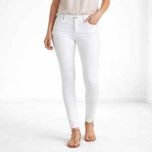 Michael Kors White Skinny Jeans Womens Size 12 Mid Rise Stretch Denim 29